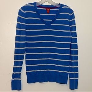 EUC Izod Striped Long Sleeve Lightweight Sweater S‎